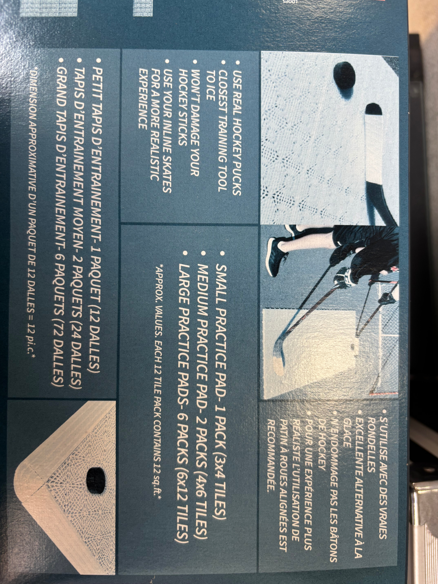 Box side detailing features and pack sizes